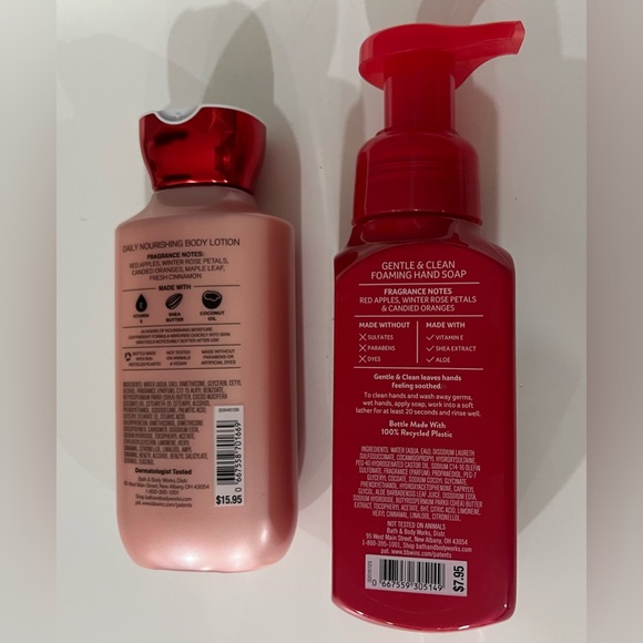 New: Bath & Body Works Winter Candy Apple Foaming Hand Soap & Lotion. Full Size - Picture 4 of 6